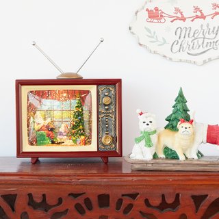 Xmas TV Music Box 17cm