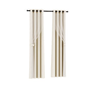 Artiss 2X 132x274cm Blockout Sheer Curtains Beige