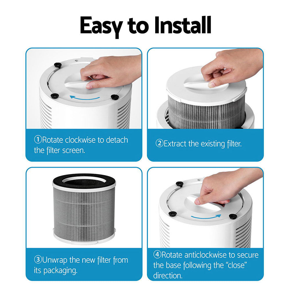 Air Purifier 3-layer HEPAh11 Filter Home Freshener Carbon PM2.5 Remover