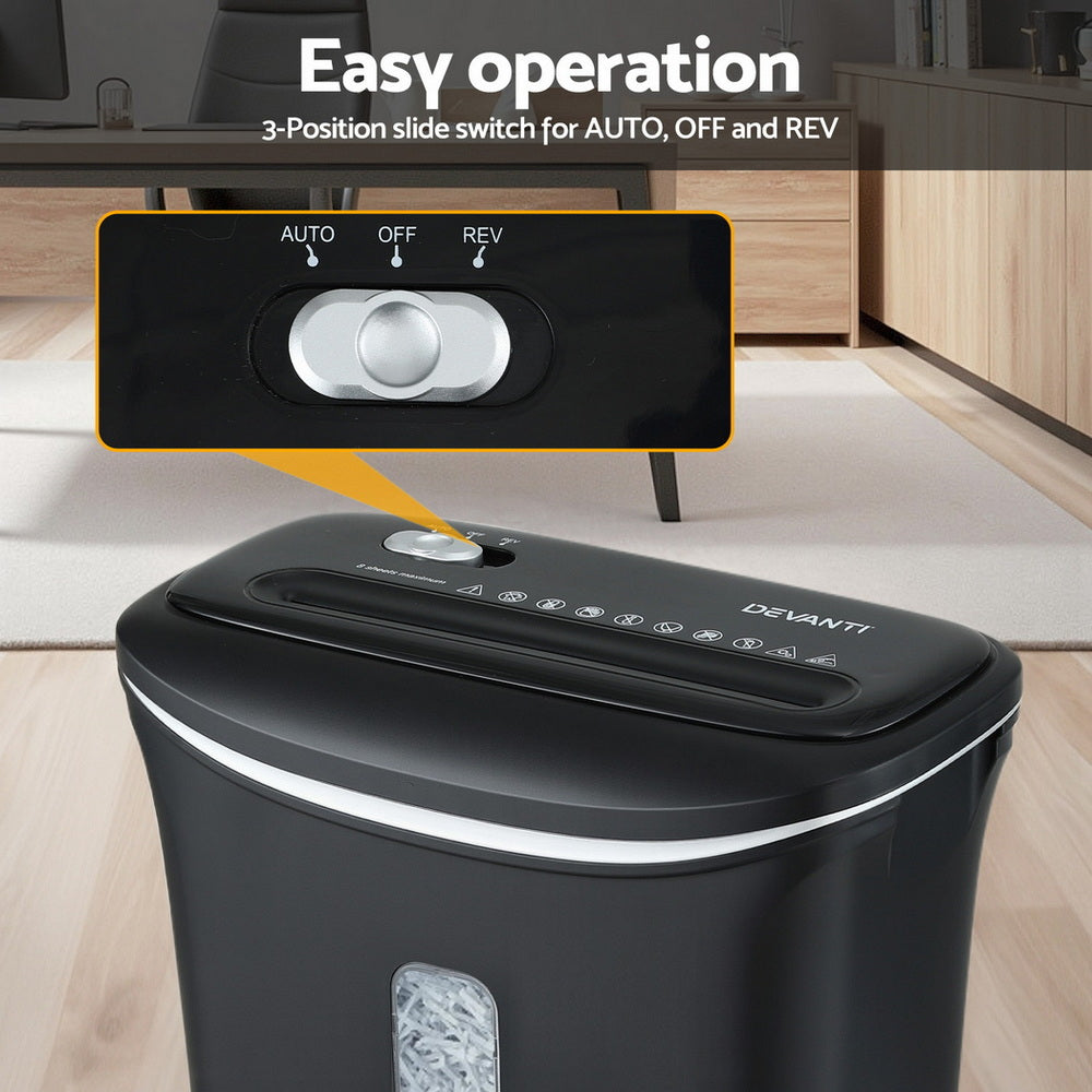 12L Cross-Cut Shredder 8-Sheet Paper Home Office Credit Card