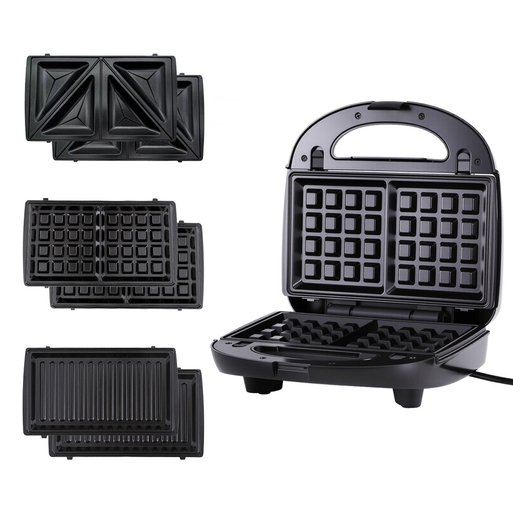 3-in-1 Sandwich Press Waffle Maker Panini Press Grill 850W