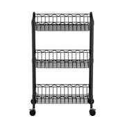 Artiss 3-Tier Shelving Unit Adjustable Garage Storage Kitchen Rack With Wheels