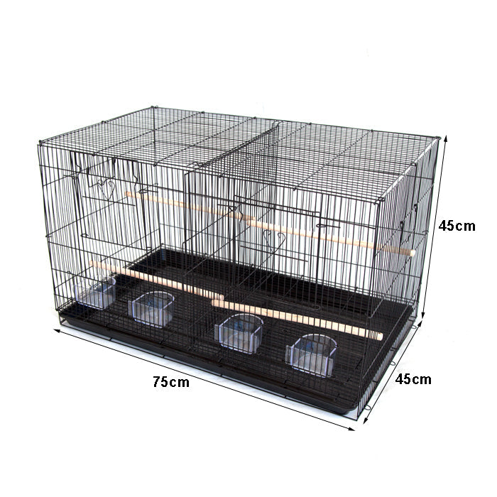 Set of 3 Breeding Bird Cage with Center Dividor with Stand