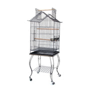 BIRD PARROT CAGE WITH STAND COCKATIEL AMAZON AFRICAN GREY CAIQUE CONURE BLACK