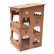 CAT SCRATCHING CARDBOARD 4 LEVEL HOUSE