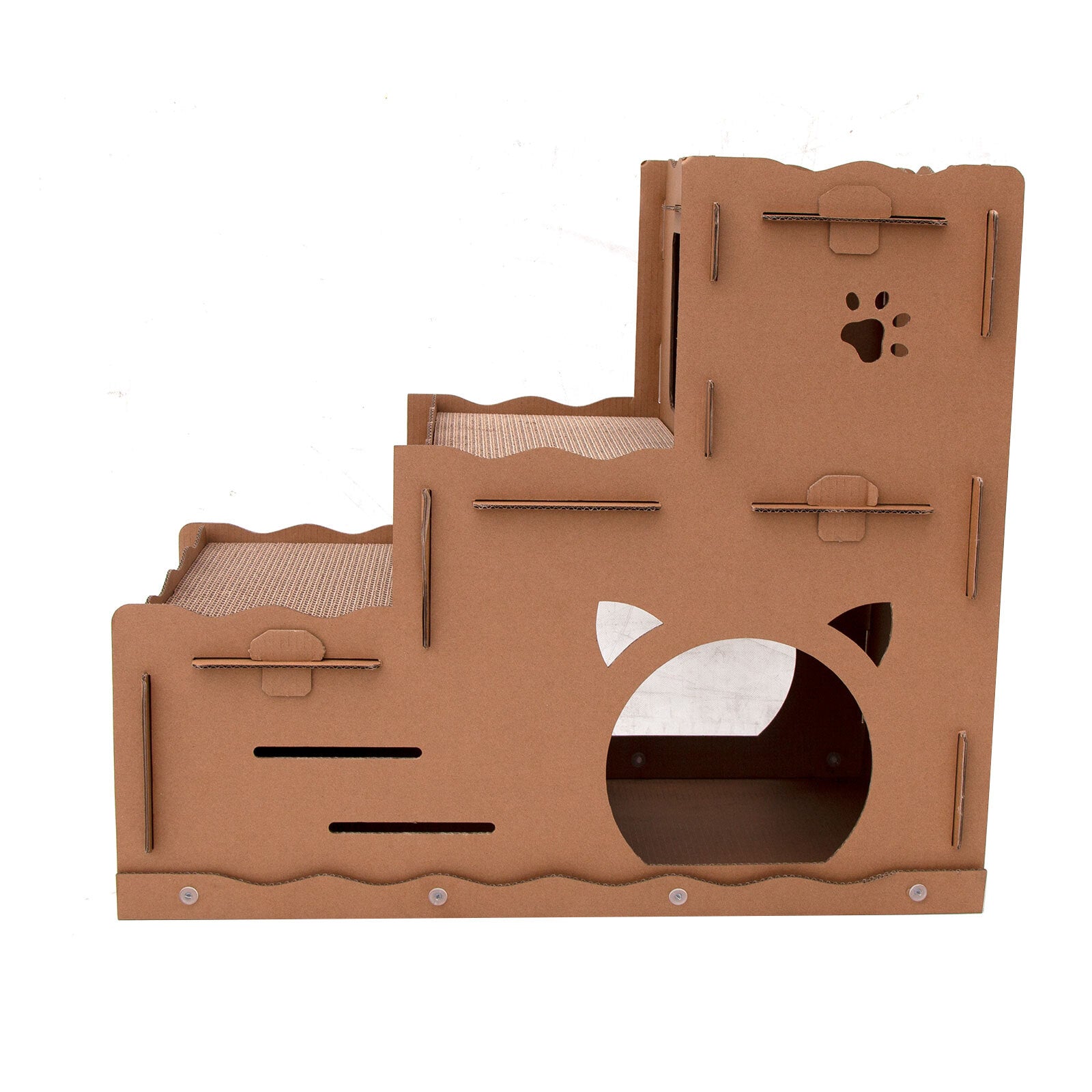 CAT SCRATCHING CARDBOARD 3 LEVEL HOUSE