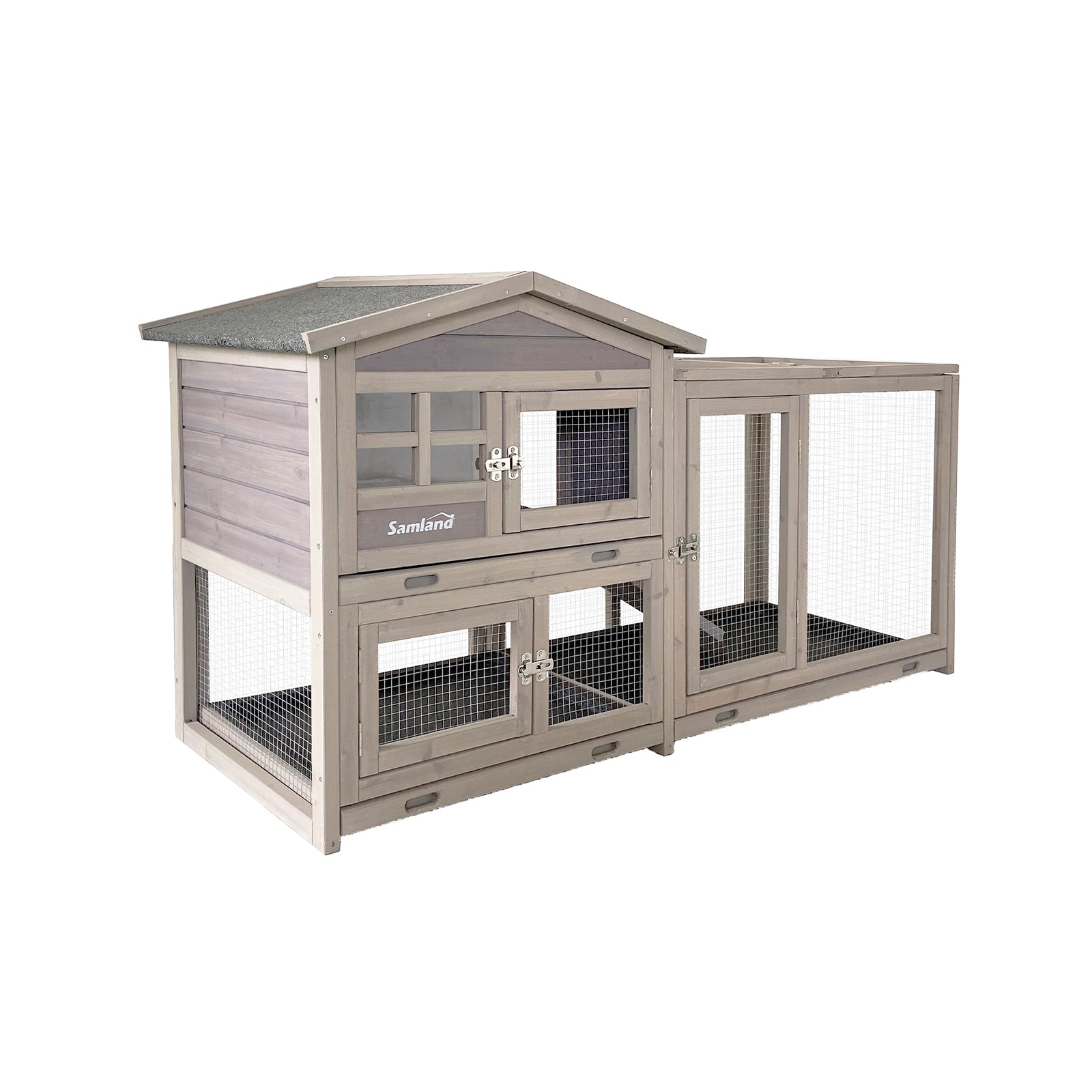 Rabbit Hutch Cage Indoor and Outdoor Chicken Coop Guinea Pig Cage Bunny Cage Waterproof Roof