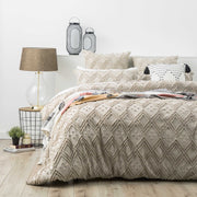 Medallion Cotton Vintage Washed Tufted Stone Quilt Cover Set by Park Avenue Queen