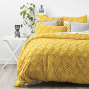 Medallion Cotton Vintage Washed Tufted Misted Quilt Cover Set by Park Avenue King