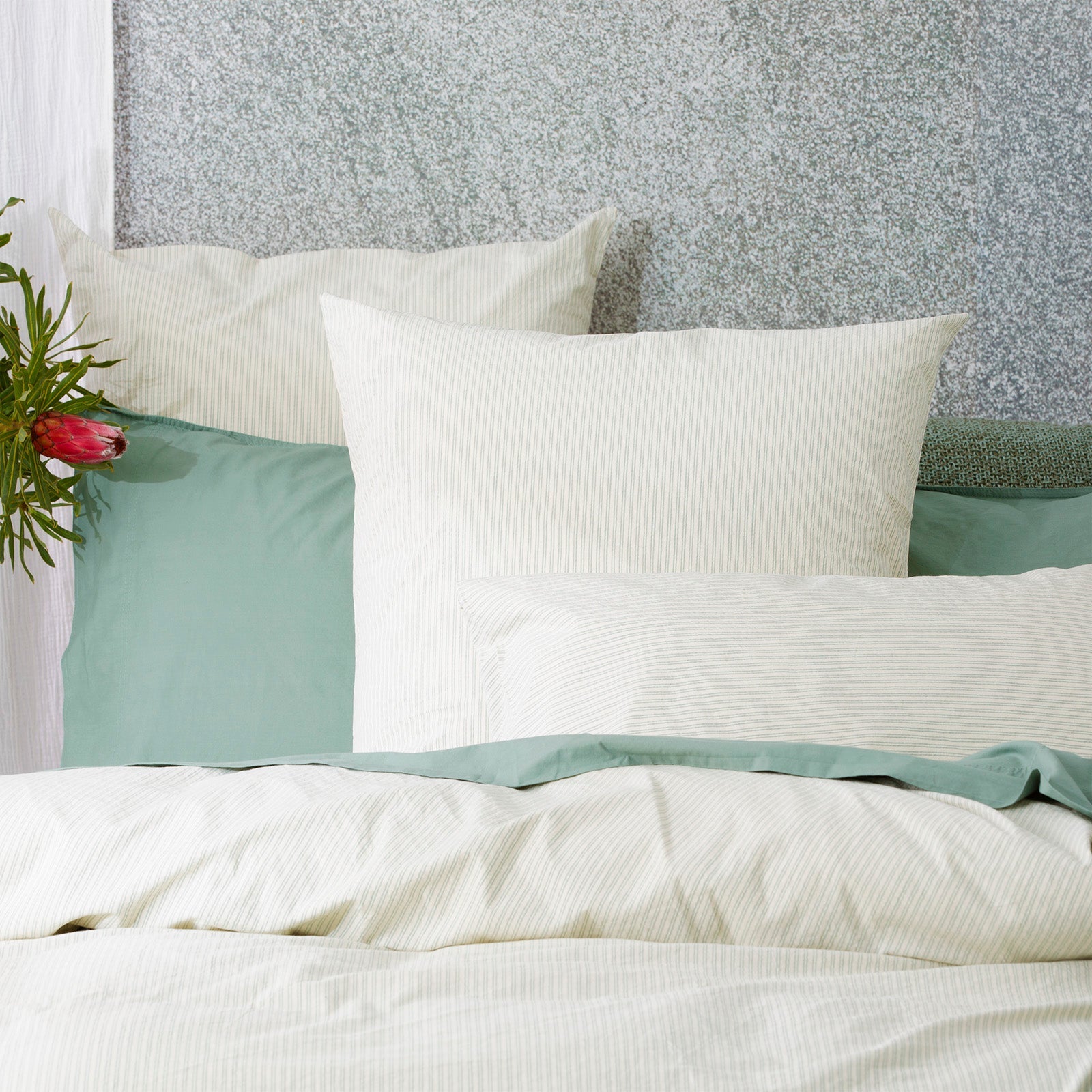 Portifino Yarn Dyed Vintage Washed Cotton Forest European Pillowcase by Renee Taylor