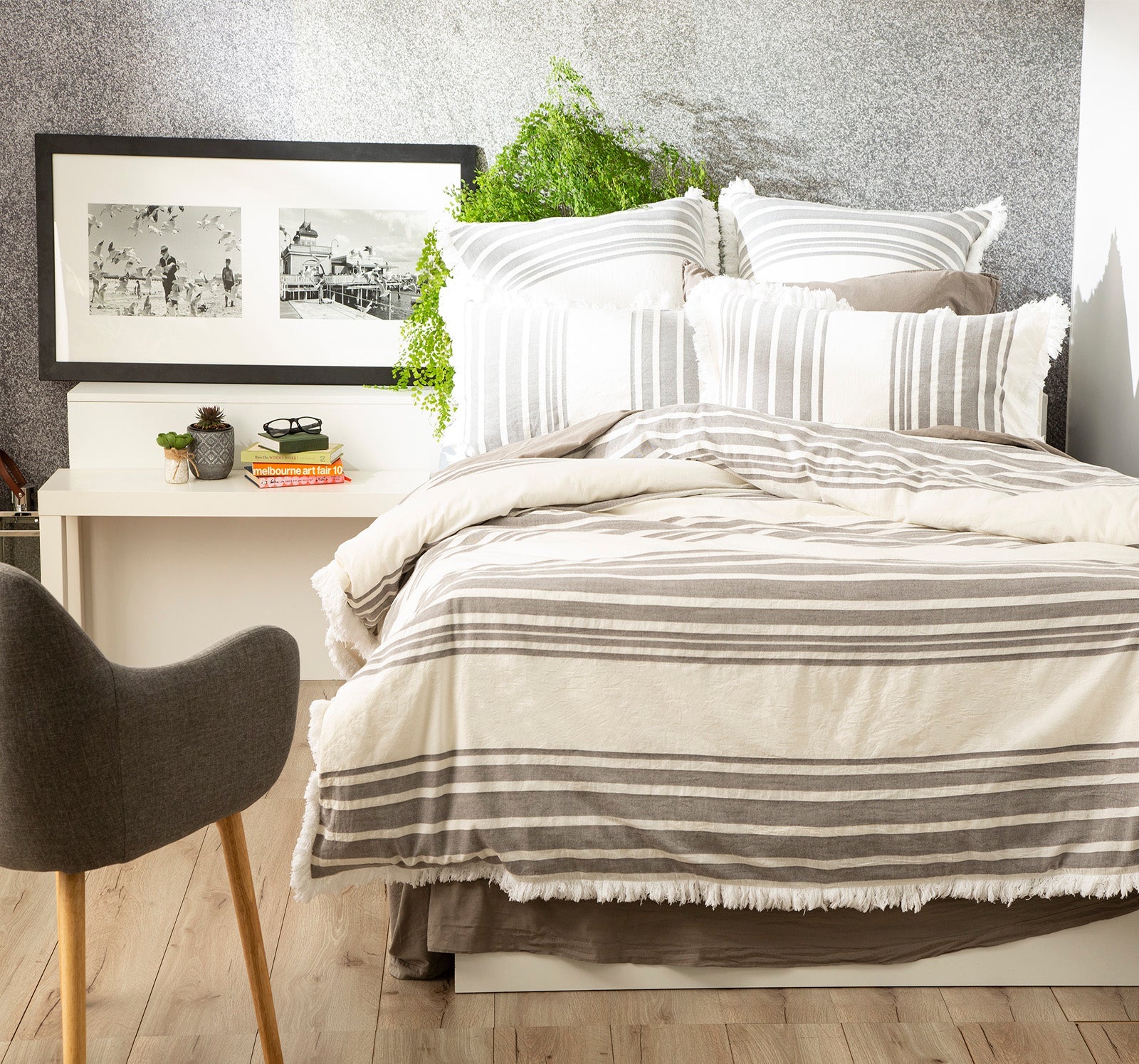 Sierra Yarn Dyed Vintage Washed Cotton Quilt Cover Set by Renee Taylor Double