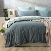 Essentials Vintage Stone Washed Reversible Mineral Quilt Cover Set by Renee Taylor Super King