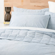 French Blue Chambray Washed Cotton Quilt Cover Set by Renee Taylor King
