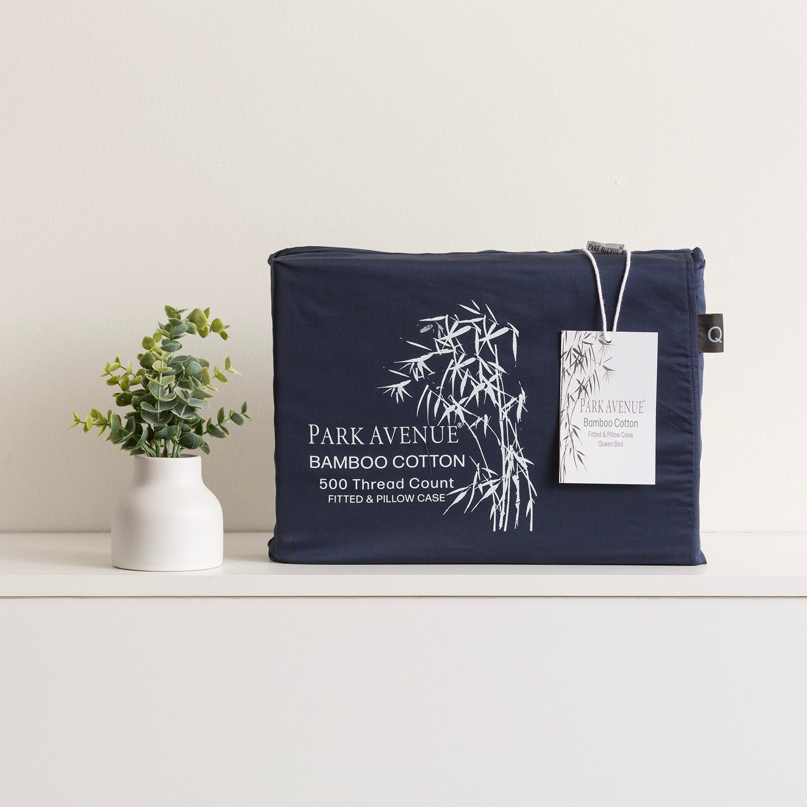 Bamboo Cotton 500 Thread Count Indigo Combo Set by Park Avenue Mega Queen