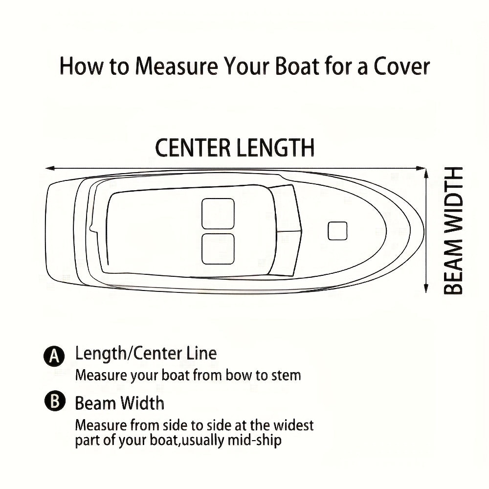 Trailerable Boat Cover – Heavy Duty Waterproof Tarp with Storage Bag, Designed for V-Hull, Fish & Ski, Runabout, Bass & Fishing Boats,17-19FTBlack