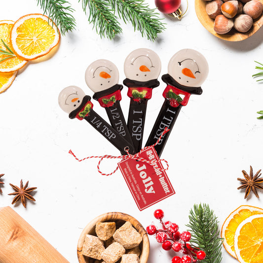 Set of 4 Snowman Spoons