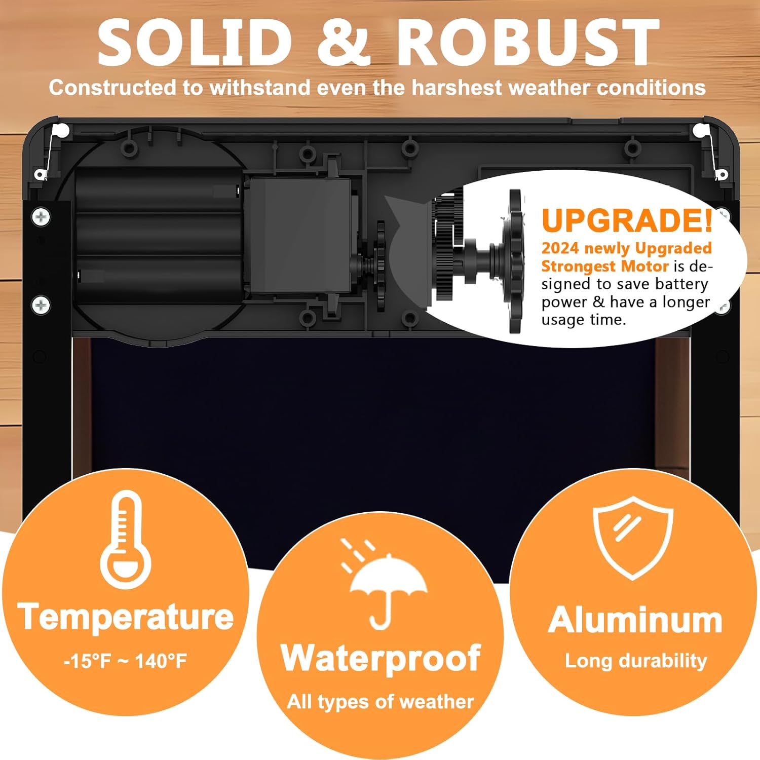Automatic Chicken Coop Door Opener with Timer Control, Anti-Pinch Protection, LCD Display & Battery Powered for Backyard Chickens