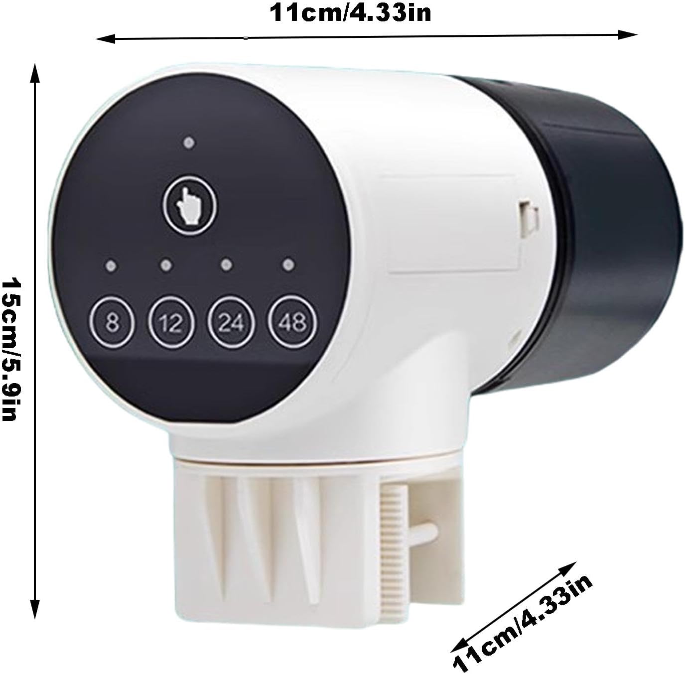 Automatic Fish Feeder with Timer, Moistureproof Dispenser & Rechargeable Feeding for Aquarium or Tank