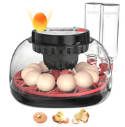 12 Egg Incubator with Automatic Turning, LED Display, Humidity & Temperature Control, Auto Water System & Built-in Egg Candler for Chicken, Duck, Quail, Goose