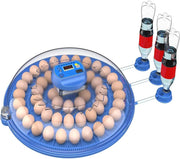 52 Egg Incubator with Automatic Turning, LED Display, Humidity & Temperature Control, Auto Water System & Built-in Egg Candler for Chicken, Duck, Quail, Goose