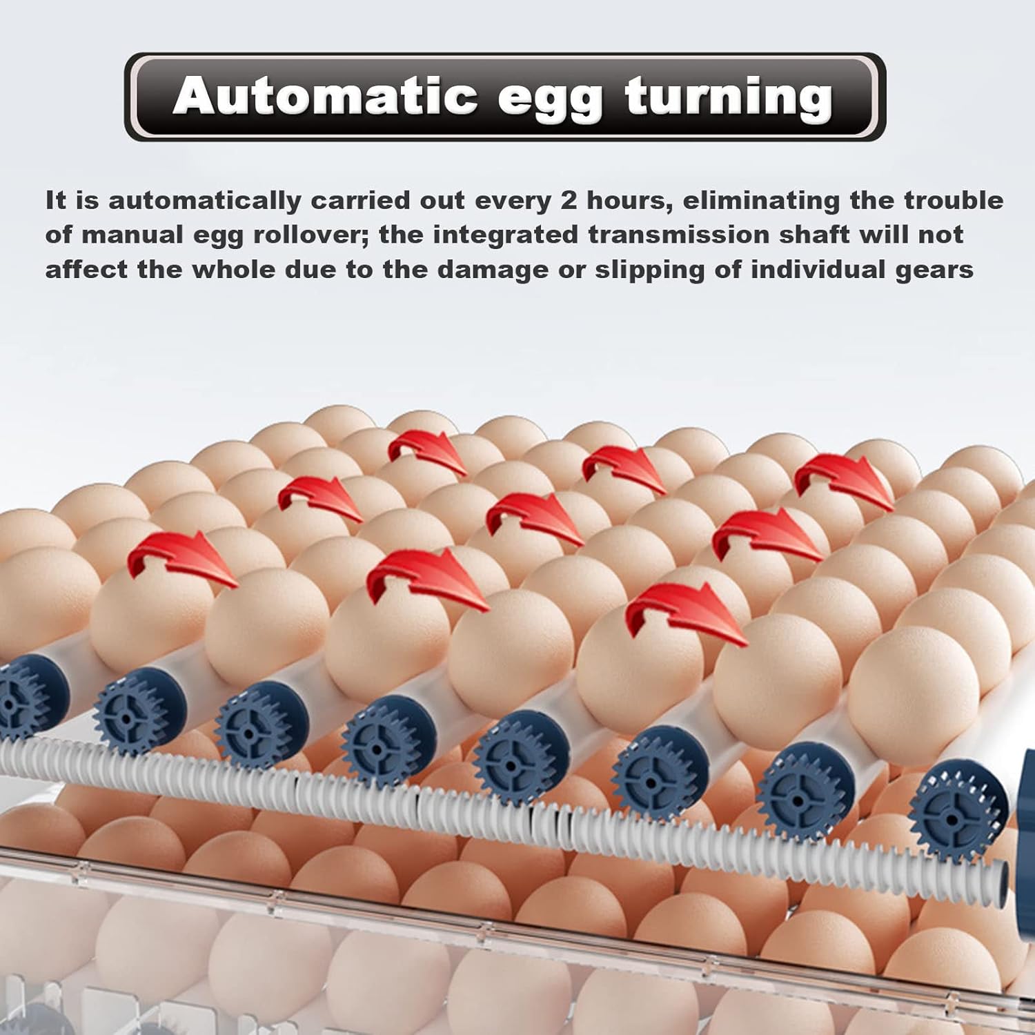 128 Egg Incubator with Automatic Turning, LED Display, Humidity & Temperature Control, Auto Water System & Built-in Egg Candler for Chicken, Duck, Quail, Goose