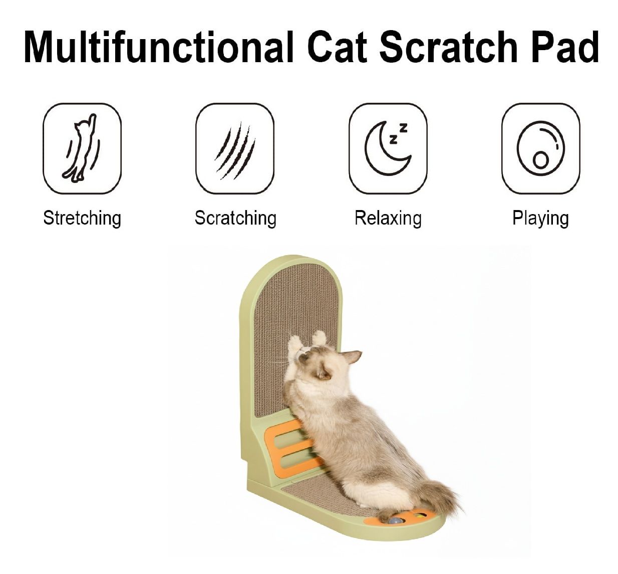 Vertical Cat Scratching Board with Durable Cardboard for Indoor Cats