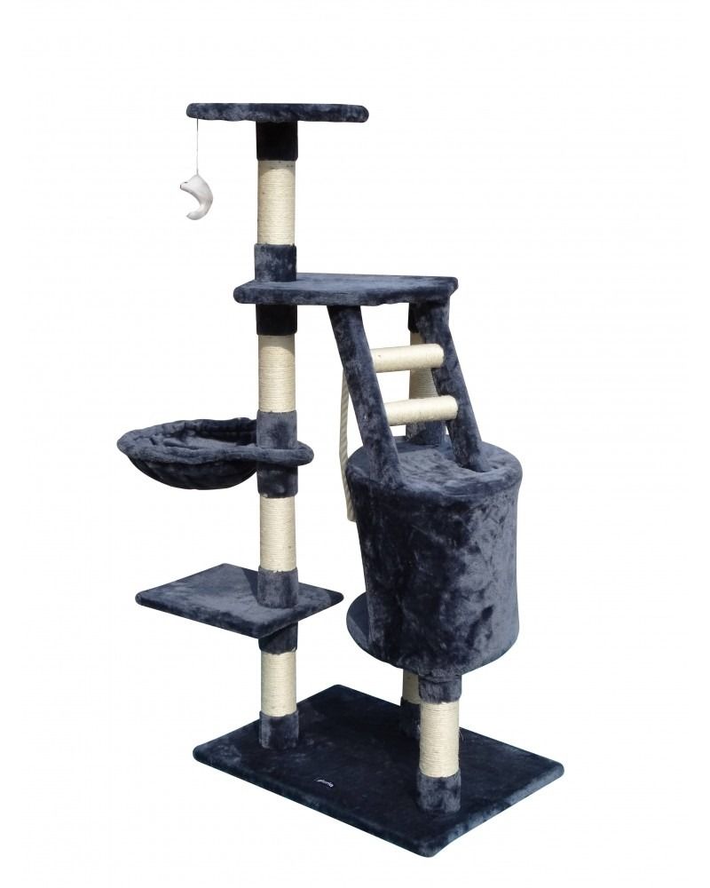 120cm Cat Tree for Indoor Cats with Condo, Hammock & Plush Perchfor for Kittens & Adult Cats