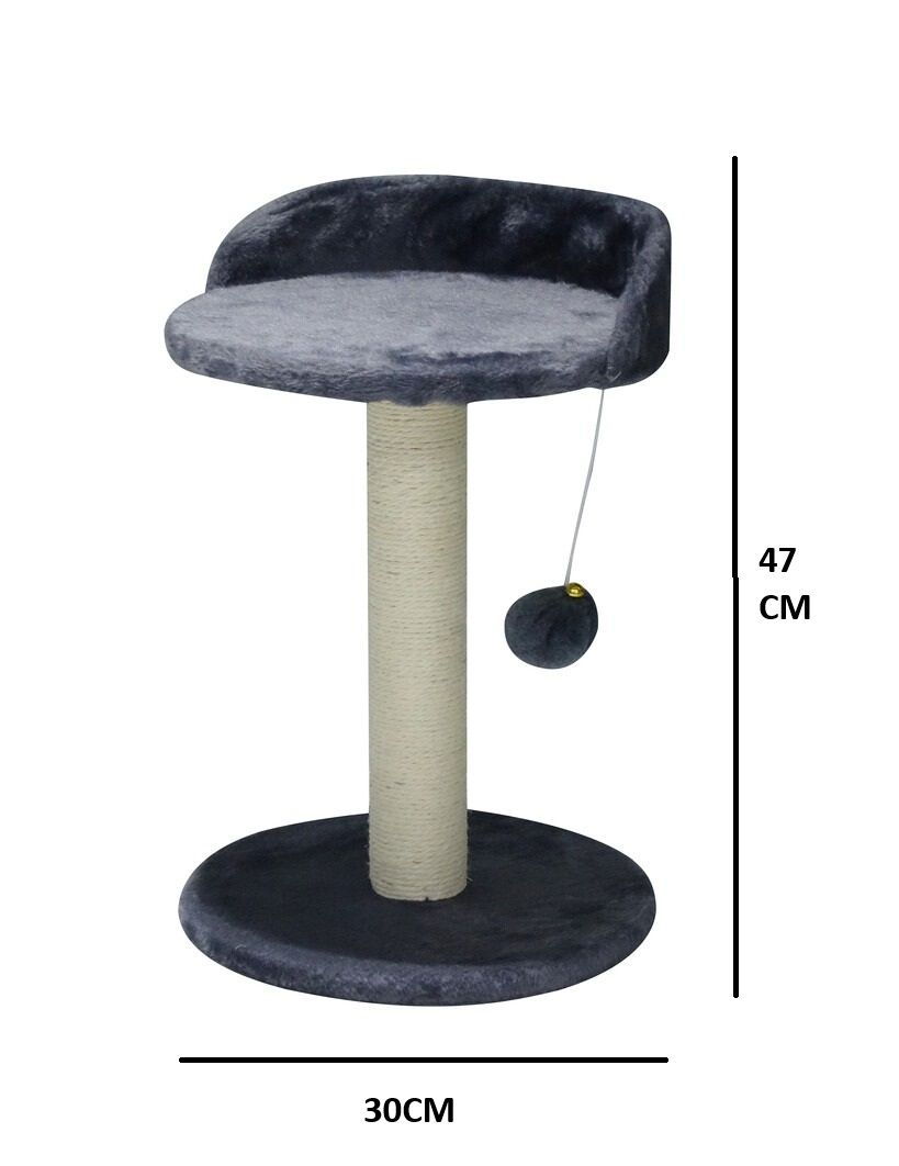 Cat Tree Tower for Indoor Cats with Plush Perch, Sisal Scratching Post & Hanging Ball Toy for Kittens or Small Breeds