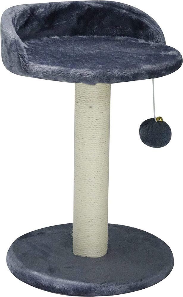 Cat Tree Tower for Indoor Cats with Plush Perch, Sisal Scratching Post & Hanging Ball Toy for Kittens or Small Breeds