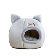 Cat House Bed Soft Washable Grey 36cm