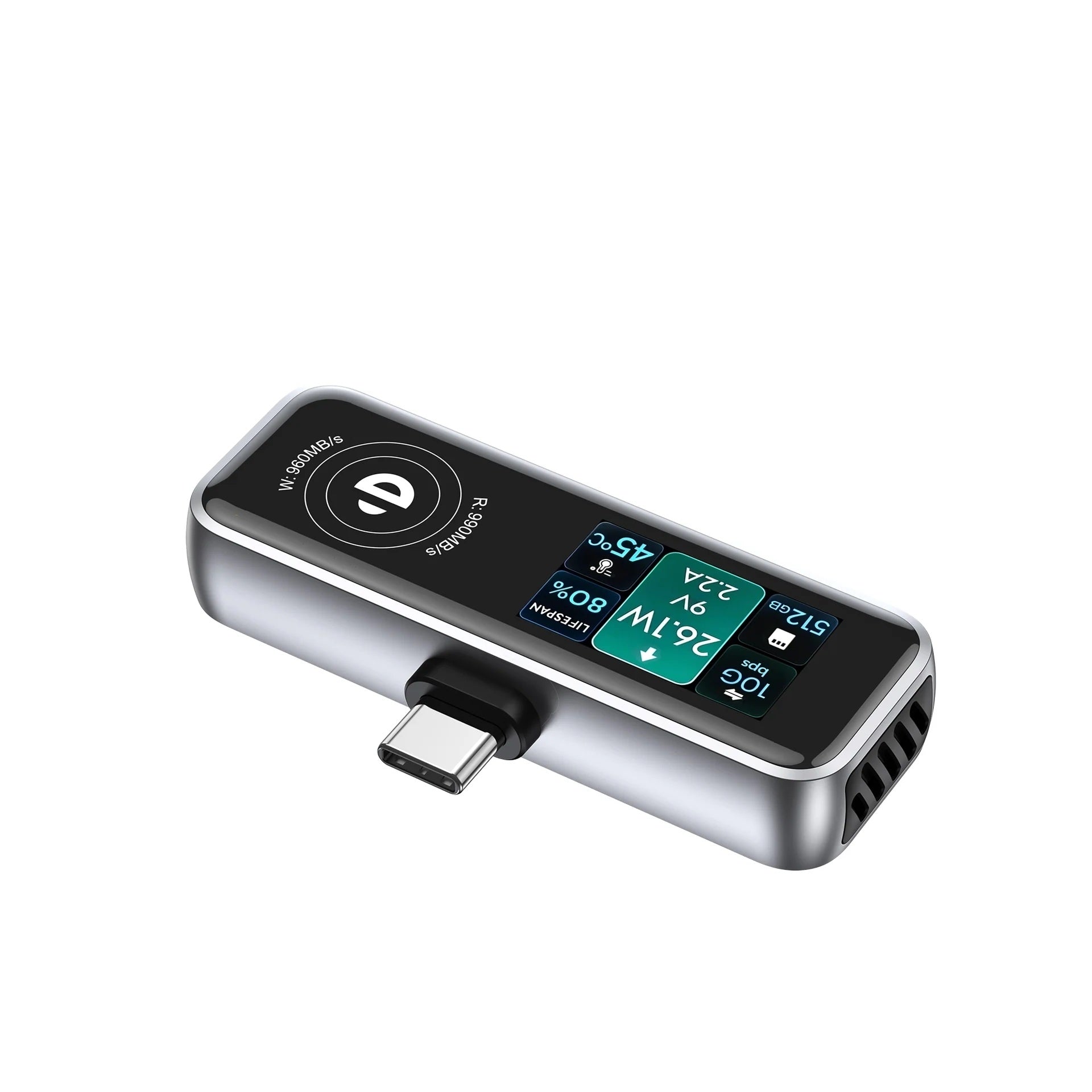 CHOETECH MSE023 Mobile Phone 512GB Portable SSD 10Gbps, Cooling Fan, for Phone Use