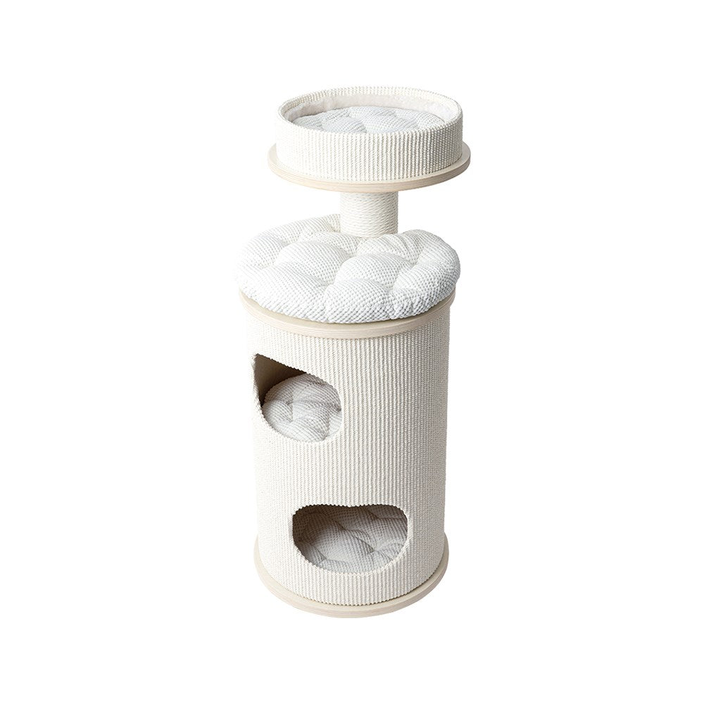 PURRING Multi-Level Sisal Barrel Cat Tower  - 95cm