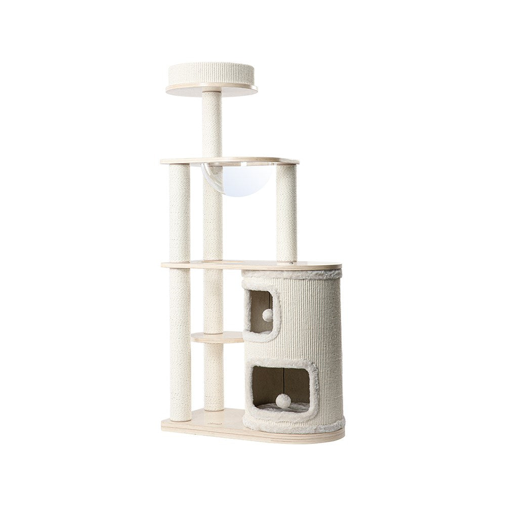 Fun Oasis Wood Cat Tree & Activity Barrel - 135cm