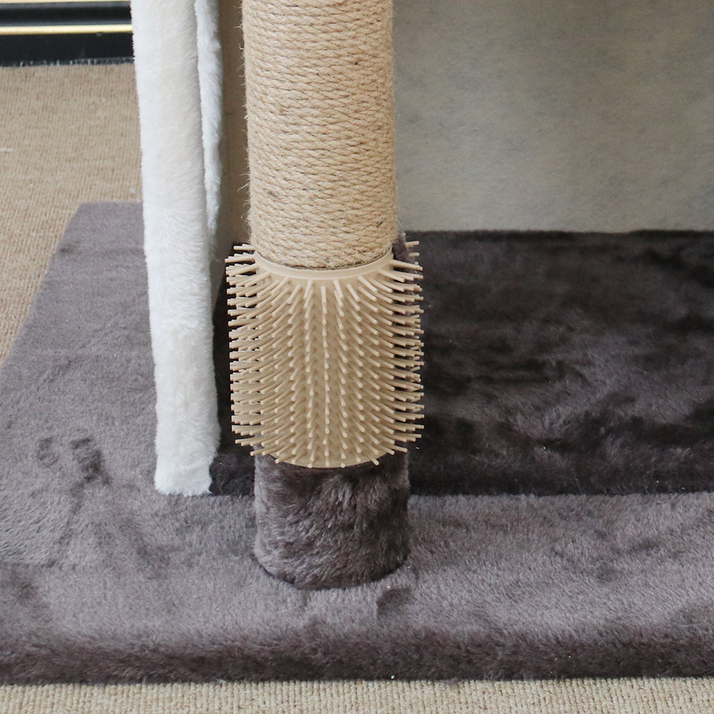 Deluxe Multi-Function Three-Level Dual Cat Scratching Tree 141cm