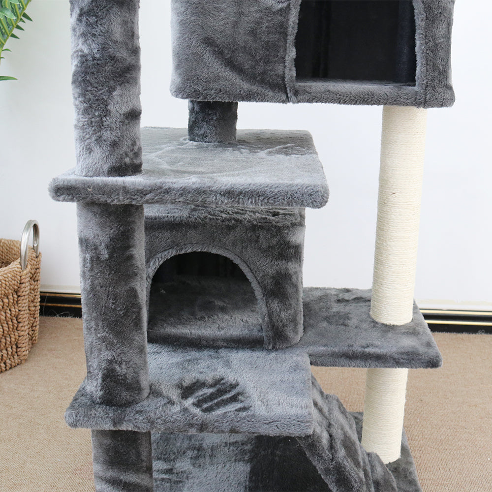 Chipboard Flannel Cat Scratching Tree - Abstract Deluxe 50x50x127cm