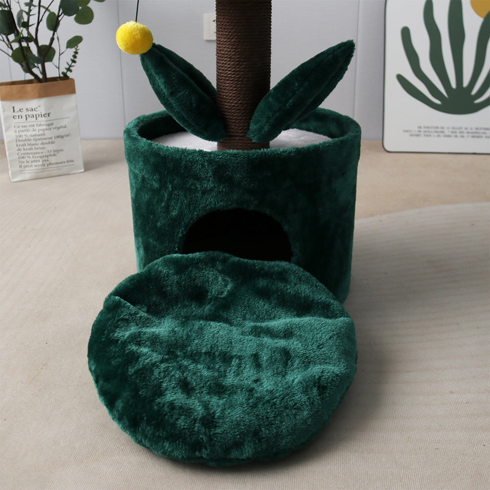 Bucket Cat House With Enchanted Flower Cat Tree