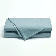 Bianca Heston Cotton Percale Sheet Set Steel Blue King Single