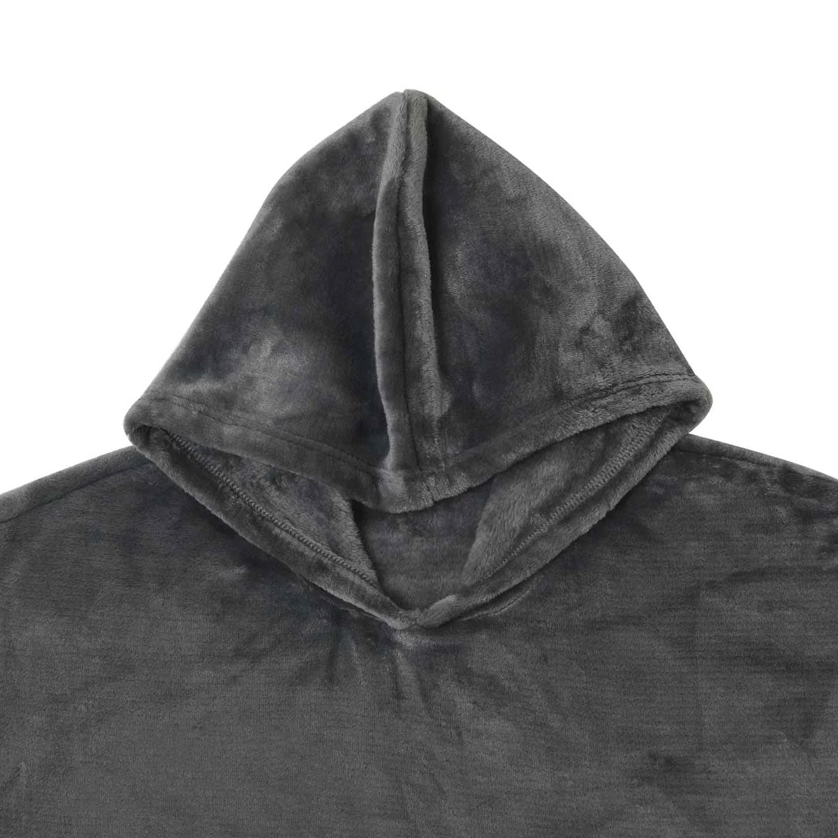 Grey Super Soft Hooded Blanket Extra Large