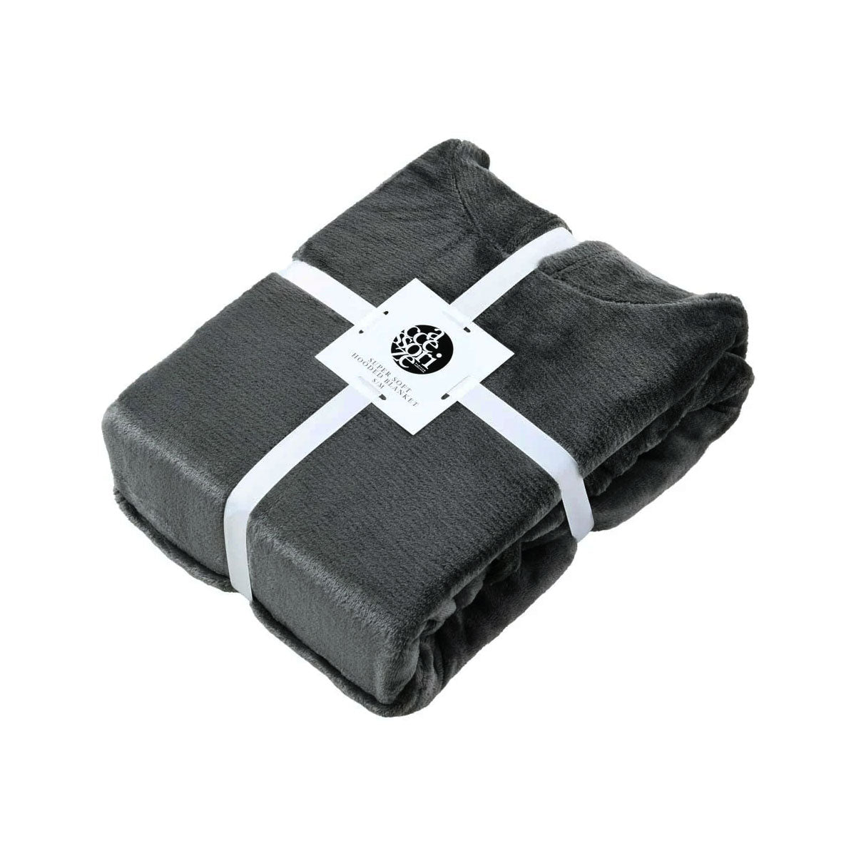 Grey Super Soft Hooded Blanket Small/Medium