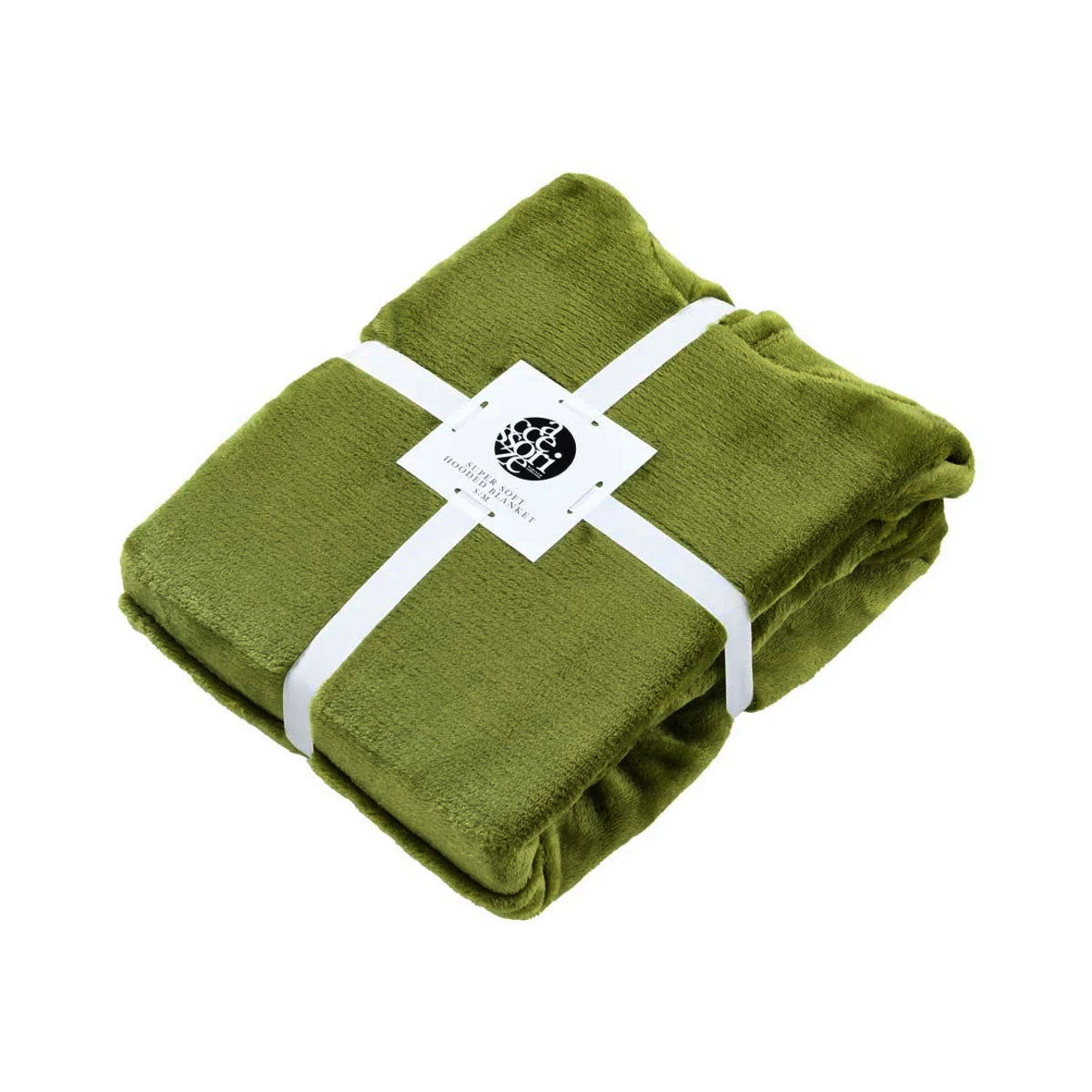 Moss Green Super Soft Hooded Blanket Extra Large