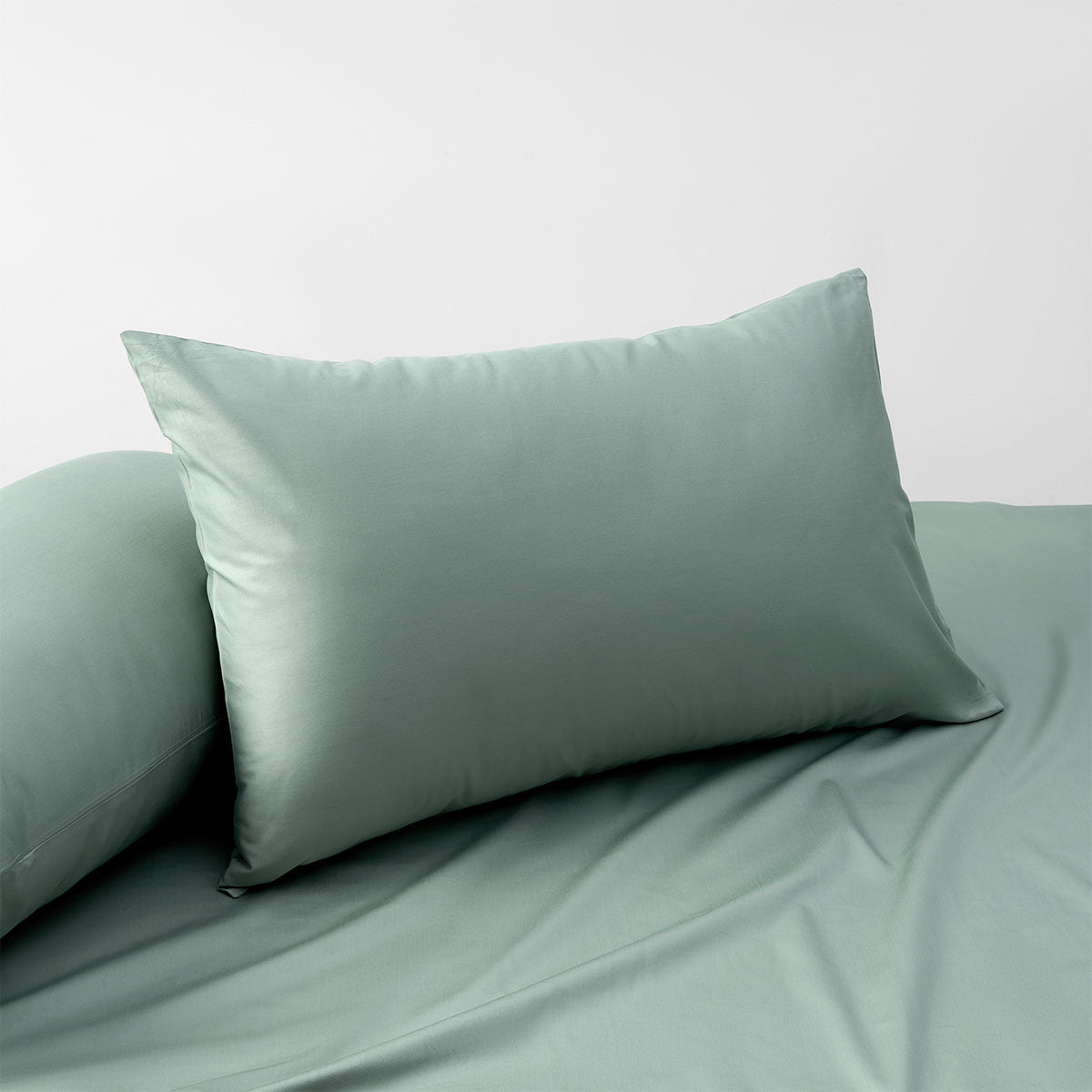 Sage 400TC Bamboo Cotton Pair of Standard Pillowcases 48 x 73 + 15cm