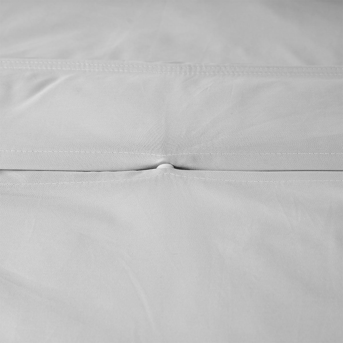 Grey 400TC Grey Bamboo Cotton Double Stitched Quilt Cover Set Single