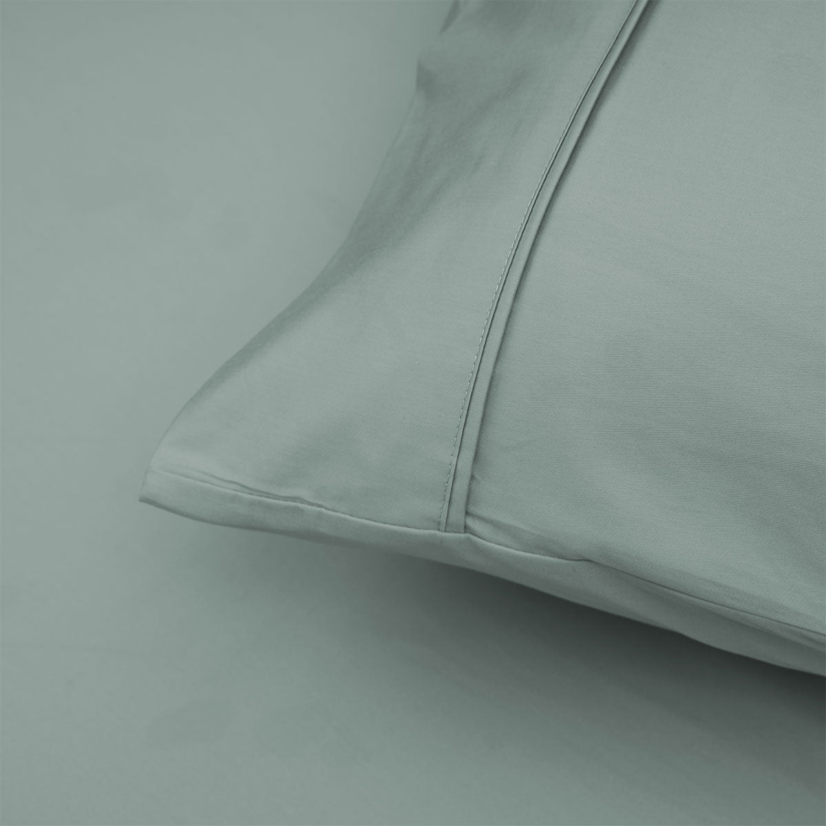 400TC Sage Bamboo Cotton Sheet Set 40cm Wall Queen