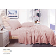 Shangri La Cashmere Touch Micro Flannelette Sheet Set Dusty Pink Single