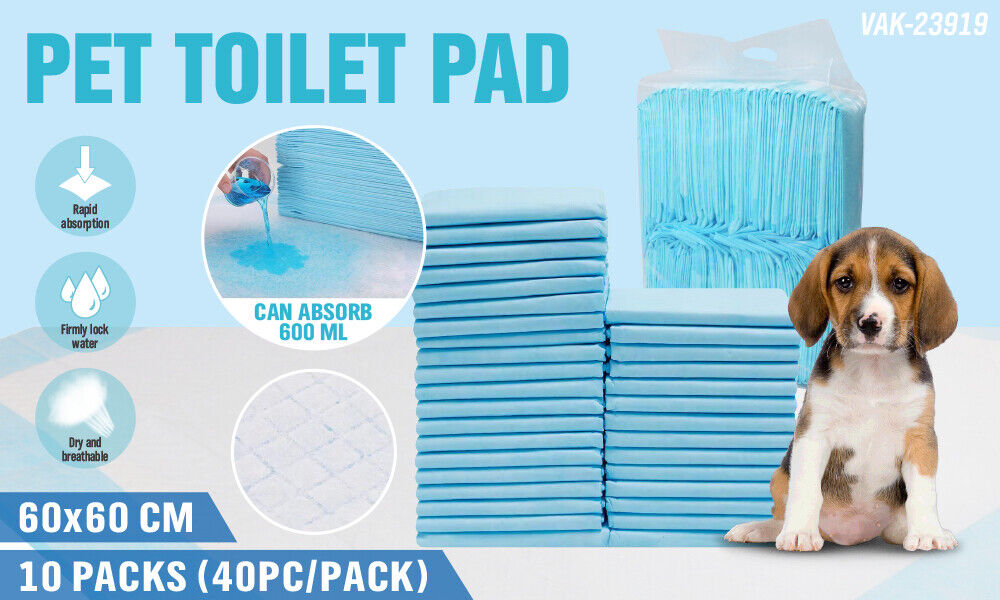 Pet Training Pad 400 Puppy Pads Toilet Pee Indoor Absorbent 60x60cm Dog