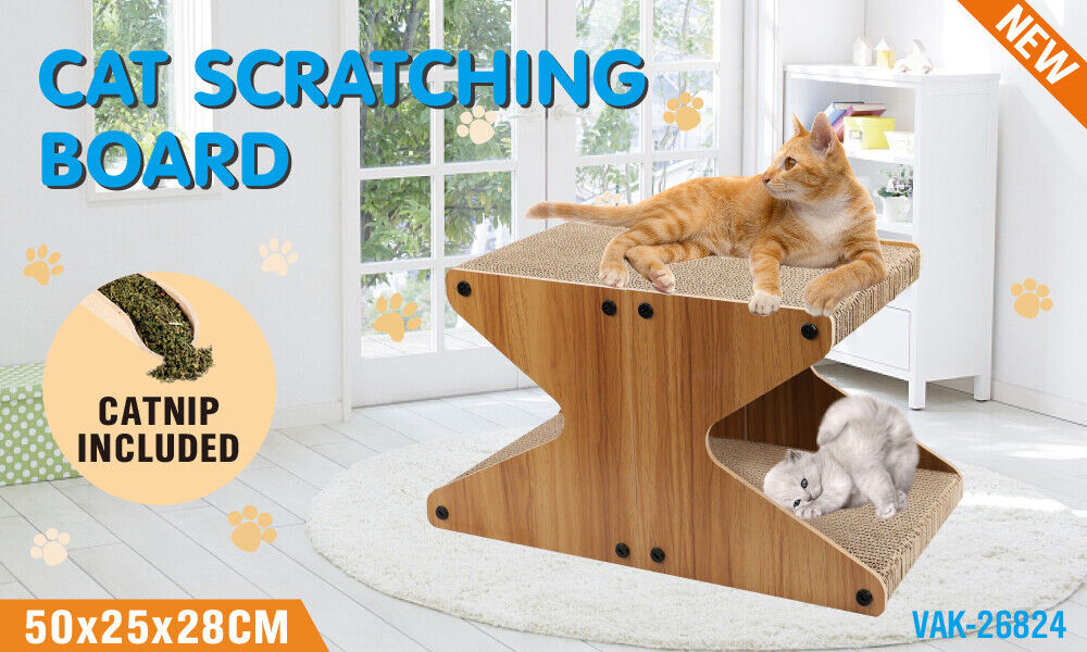 Cat Scratching Scratcher Board Cat Tree Pad Lounge Toy Corrugated Cardboard