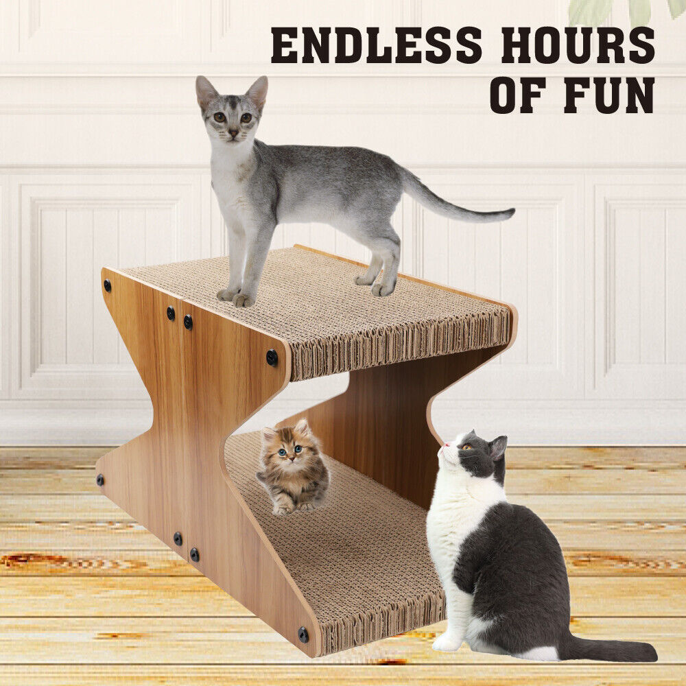 Cat Scratching Scratcher Board Cat Tree Pad Lounge Toy Corrugated Cardboard