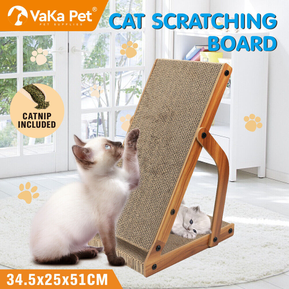 Cat Scratching Scratcher Board Cat Tree Pad Lounge Toy Corrugated Cardboard