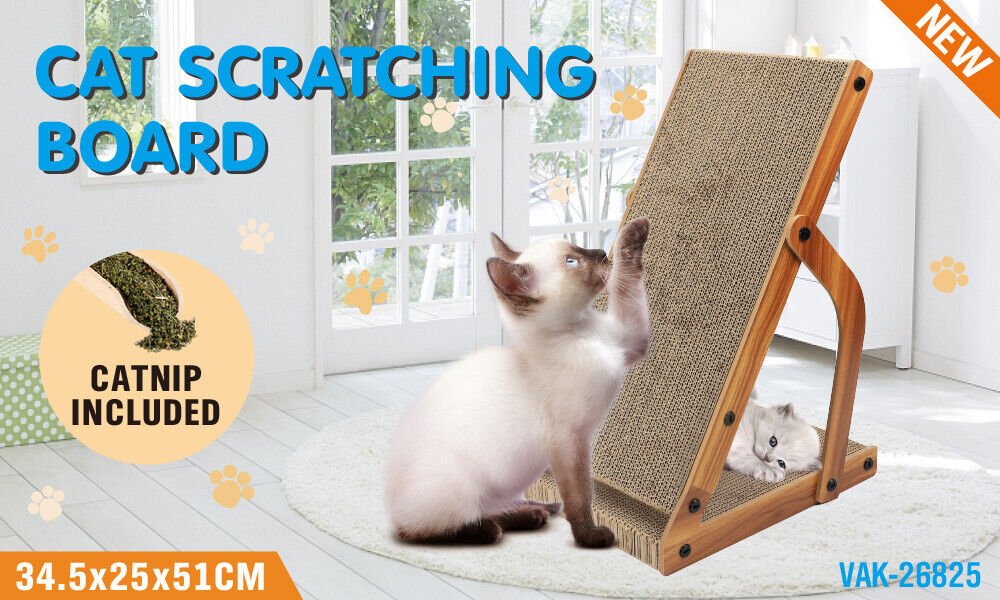 Cat Scratching Scratcher Board Cat Tree Pad Lounge Toy Corrugated Cardboard