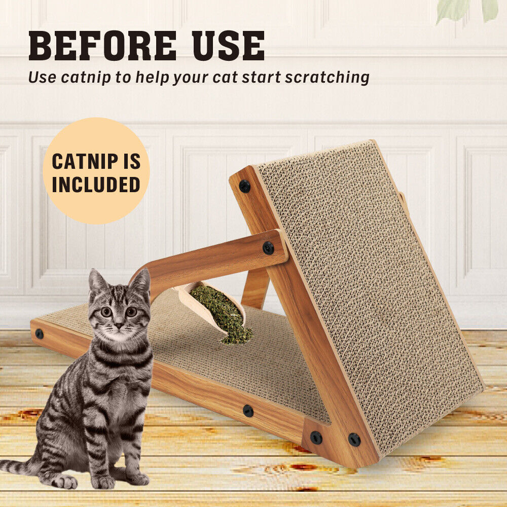 Cat Scratching Scratcher Board Cat Tree Pad Lounge Toy Corrugated Cardboard